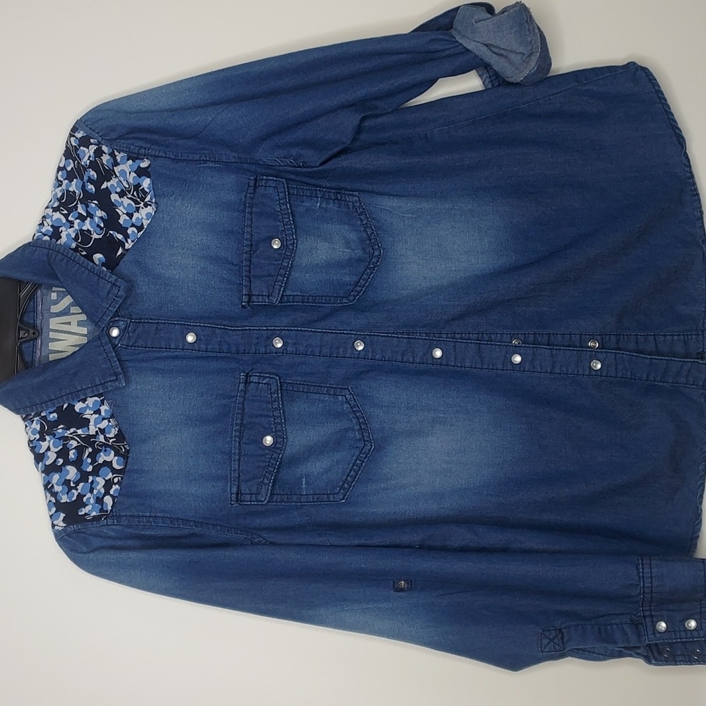 Small upcycled Western Shirt